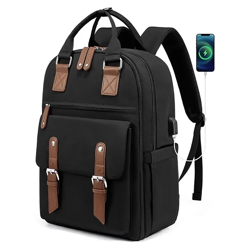 Laptop Backpack,Vintage Work Business Travel Backpack with USB Charging Port,Teacher Doctor Nurse Computer Bag Purse College Backpack,15.6 Inch