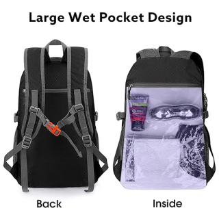 40L Lightweight Packable Hiking Backpack, Waterproof Travel Daypack