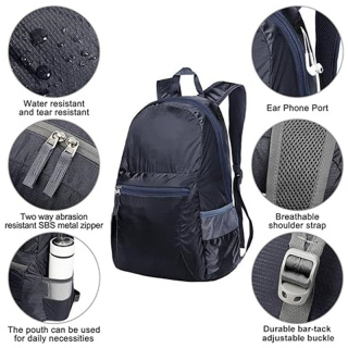 20L Lightweight Waterproof Packable Backpack Travel Hiking Daypack Foldable Backpack for Men Women