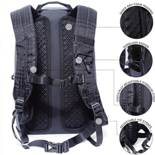 Submersible, Inflatable, Floating TPU Coated Durable Nylon Dry Bag with Airtight Zipper for Kayak, Fishing, Boating, Hiking, Paddle Board