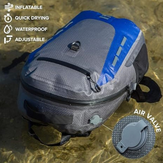 Submersible, Inflatable, Floating TPU Coated Durable Nylon Dry Bag with Airtight Zipper for Kayak, Fishing, Boating, Hiking, Paddle Board