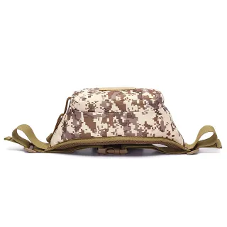Outdoor sports jogging waist bag cycling hiking earphone hole chest bag tactical military camouflage camping shoulder bag