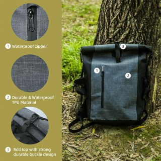 Waterproof Backpack Dry Bag 25L TPU Dry Sack for Kayaking Rafting Boating Beach Surfing Swimming Canoe Camping Hiking Fishing Ski