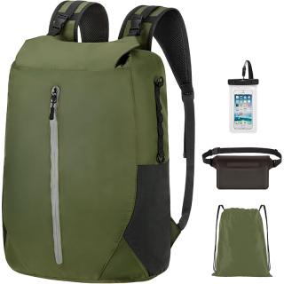 Dry Bag Waterproof, Lightweight Dry Backpack with Waist Pouch and Phone Case for Kayaking, Boating 10L 20L 30L