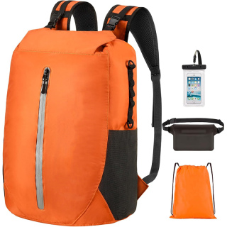 Dry Bag Waterproof, Lightweight Dry Backpack with Waist Pouch and Phone Case for Kayaking, Boating 10L 20L 30L