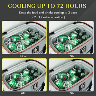 Lightweight Insulated Cooler Bag, Waterproof& Leakproof Large Capacity Backpack Cooler Bag for Travel, Picnics, Hiking, Fishing, Kayaking, Sports