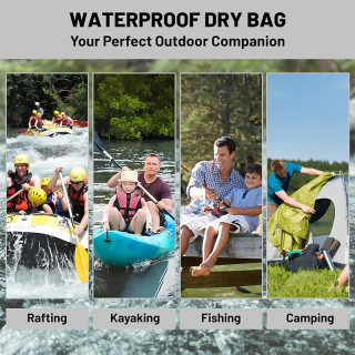 Waterproof Dry Bag,Roll Top Geometric Ombre Waterproof Backpack 5L/10L/20L Floating and Lightweight Bags for Kayaking, Boating, Fishing