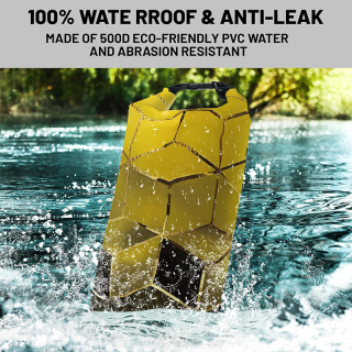 Waterproof Dry Bag,Roll Top Geometric Ombre Waterproof Backpack 5L/10L/20L Floating and Lightweight Bags for Kayaking, Boating, Fishing