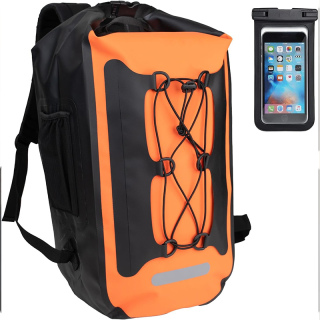 Dry Bag Backpackwith Straps Waterproof Backpack for Men and Woman and Roll Top, Cushioned Back Panel, Large Dry Sack - With Water Bottle Pocket