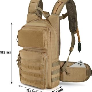 Tactical Hydration Pack Lightweight Insulation Water Backpack Molle Hydration Backpack for Hiking, Running, Cycling, Climbing, Hunting, Fishing