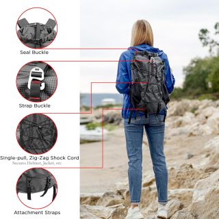 Hiking Backpack 25L Ultra Lightweight Day Pack For Education, Cycling and Camping For Men And Women (Yellow)