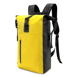 Waterproof Heavy Duty Backpack And Dry Backpack For Swimming, Boating Or Kayaking, Roll-top Design With Welded Seams And Padded Laptop Sleeve