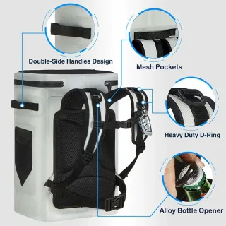 Large Waterproof Insulated Cooler Backpack for Men & Women, Leak Proof Cooler Backpack