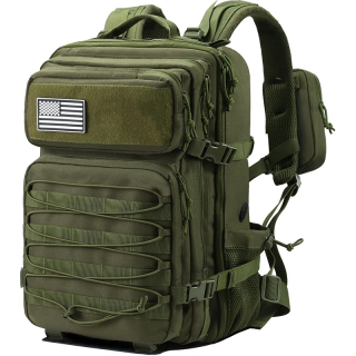 Military Tactical Backpack,Sturdy Work & Molle Laptops Rucksack,Army Pack for Hiking Camping Travel Fishing Gym,Green