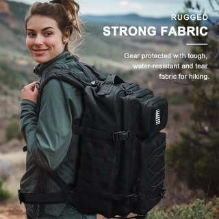 Military Tactical Backpack,Sturdy Work & Molle Laptops Rucksack,Army Pack for Hiking Camping Travel Fishing Gym,Green