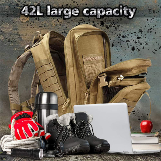 Military Tactical Backpack, Large Military Pack Army 3 Day Assault Pack Molle Bag Rucksack
