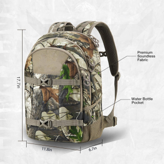Hunting Backpack with Waterproof Rain Cover, 25L Hunting Pack, Durable Hunting Day Pack for Bow Rifle Gun