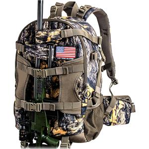 Hunting Backpack, Waterproof Camo Hunting Packs for Men, Durable Large Capacity Hunting Day Pack for Rifle Bow Gun