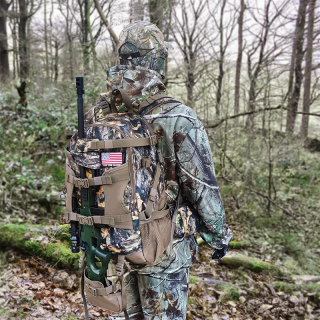 Hunting Backpack, Waterproof Camo Hunting Packs for Men, Durable Large Capacity Hunting Day Pack for Rifle Bow Gun