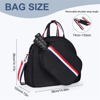 Pickleball bag multifunctional large capacity outdoor sports messenger bag neoprene racket storage bag