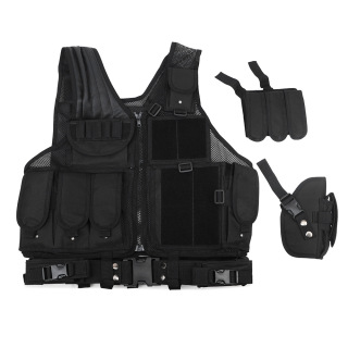 Tactical Vest Outdoor Ultra-Light Breathable Training Airsoft Vest Adjustable for Adults