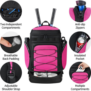 Large Tennis Bags for Women and Men to Hold Tennis Racket,Pickleball Paddles, Badminton Racquet, Squash Racquet and Tennis Accessories