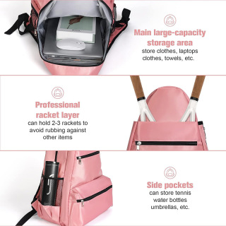 Extra Large Tennis Bag Tennis Backpack with Shoe Compartment Waterproof for Men and Women to Hold Tennis Racket,Pickleball Paddles, Badminton Racquet