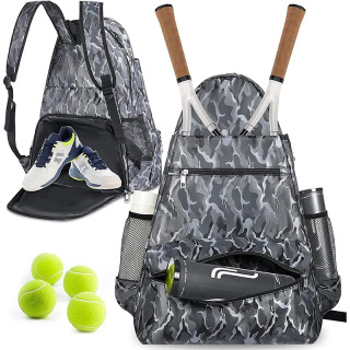 Extra Large Tennis Bag Tennis Backpack with Shoe Compartment Waterproof for Men and Women to Hold Tennis Racket,Pickleball Paddles, Badminton Racquet
