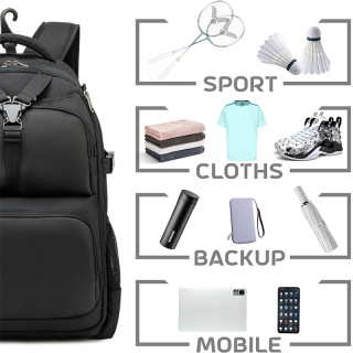 Badminton Bag Backpack for Women Men, Badminton Backpack with 2 Rackets & Insulated Ventilated Shoe Compartment