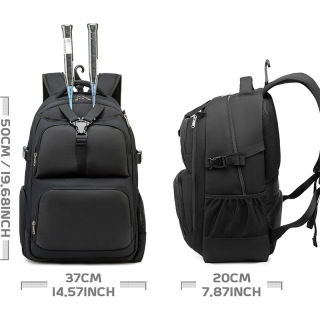 Badminton Bag Backpack for Women Men, Badminton Backpack with 2 Rackets & Insulated Ventilated Shoe Compartment