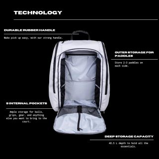 Large Pickleball Backpack - Sport Paddle Bag for Accessories and Equipment