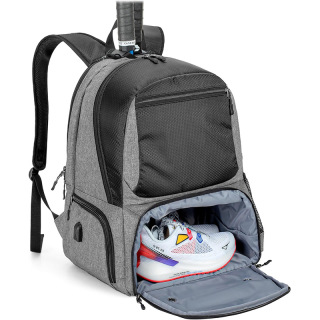 Tennis Bag for Men/Women with Separate Shoe Space Hold A Pair of Shoes Up to US Mens 12and Multi-Pockets for Accessories