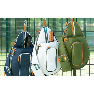 Padel and Pickleball Green Bag for Men and Women - Tennis Padel Sling Bag Backpack - Also for Padel, Racquet ball, Squash & Tennis with fence hook