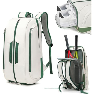 Multi-Use Beach Tennis Bag For Sport Convertible Padel Backpack With Shoe Compartment, Laptop Sleeve,Fence Hook,Ball Sleeve