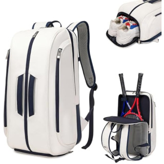 Multi-Use Beach Tennis Bag For Sport Convertible Padel Backpack With Shoe Compartment, Laptop Sleeve,Fence Hook,Ball Sleeve