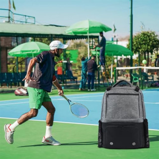 Tennis Racket Bags with Insulated Pocket and Separate Shoe Compartment to Hold Pickleball Paddle, Badminton Squash Racquet, and Accessories
