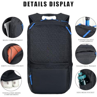 Large Pickleball Backpack for Women Men 2 Paddle Rackets with Insulated and Ventilated Shoe Compartment,Pickleball bag,Baseball Gym backpack