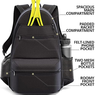 Tennis Backpack for Men & Women Holds 2 Tennis Rackets and Shoes - Tennis Bags With Racquet Holder For Tennis, Pickleball, Squash & Badminton