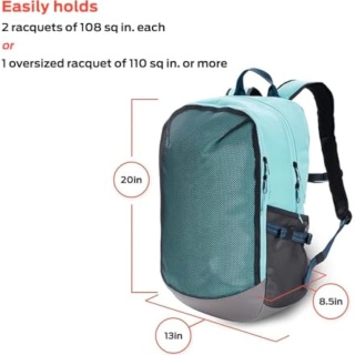 Large Capacity, External Waterproof Compartment, Multi-Use For Travel, Laptop, Water Sports, Gym, or Tennis