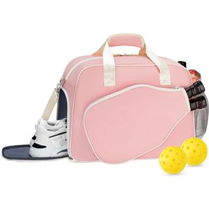 Girls Christmas gift pickleball bag with independent shoe compartment, dry and wet separation, outdoor sports tennis bag handbag