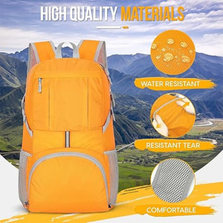 Lightweight Packable Backpack 35L - Light Foldable Backpacks Water Resistant Collapsible Hiking Backpack