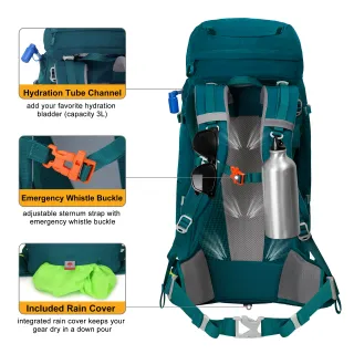 Nylon 50L Large Capacity Waterproof Mountaineering Bag Outdoor Equipment Sports Backpack