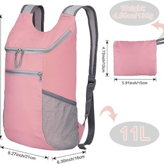 Lightweight Packable Hiking Backpack for Men Women Small Hiking Daypacks Foldable Shoulder Pack Casual Outdoor Bag 11L