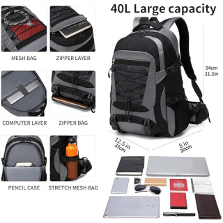 40L Hiking Backpack Waterproof Lightweight Daypack Travel Sports Camping Backpack for Men Women