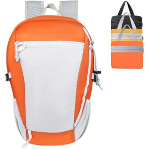 30L Ultra Lightweight Small Backpack for Men Packable Daypack for Travel Water Resistant Daypack for Women(Orange)
