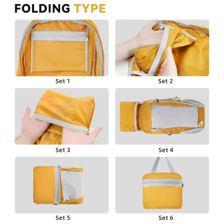 30L Ultra Lightweight Small Backpack for Men Packable Daypack for Travel Water Resistant Daypack for Women(Orange)