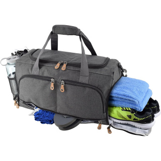 The Durable Crowdsource Designed Duffel Bag with 10 Optimal Compartments Including Water Resistant Pouch