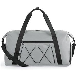 Gym Bag With Shoe Compartment & Wet Pocket, Lightweight Sports Travel Duffel Bag, Carry On Bag Weekender Overnight Bag, Water Resistant