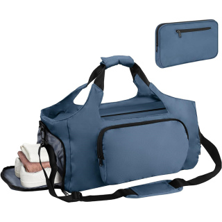Gym Bags for Men Women, Sports Duffle Bag, Travel Gym Bag with Shoes Compartment and Wet Pocket, Foldable, Lightweight for Travel, Gym, Yoga