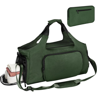 Gym Bags for Men Women, Sports Duffle Bag, Travel Gym Bag with Shoes Compartment and Wet Pocket, Foldable, Lightweight for Travel, Gym, Yoga